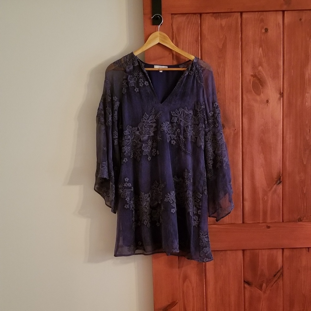 Lavender Brown blue/purple mini dress